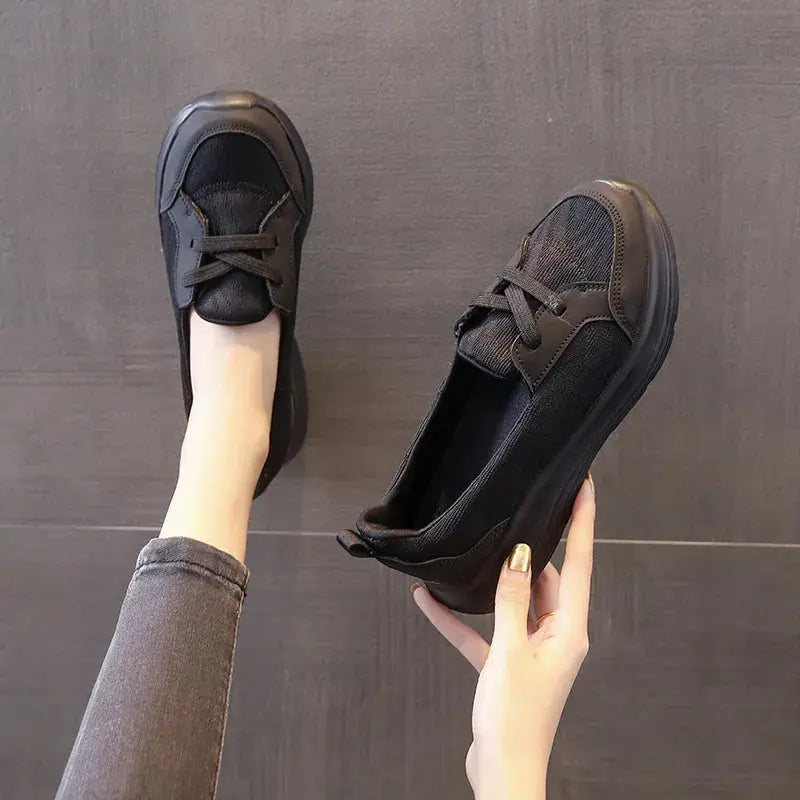Round Toe Lace Up Sneakers eprolo