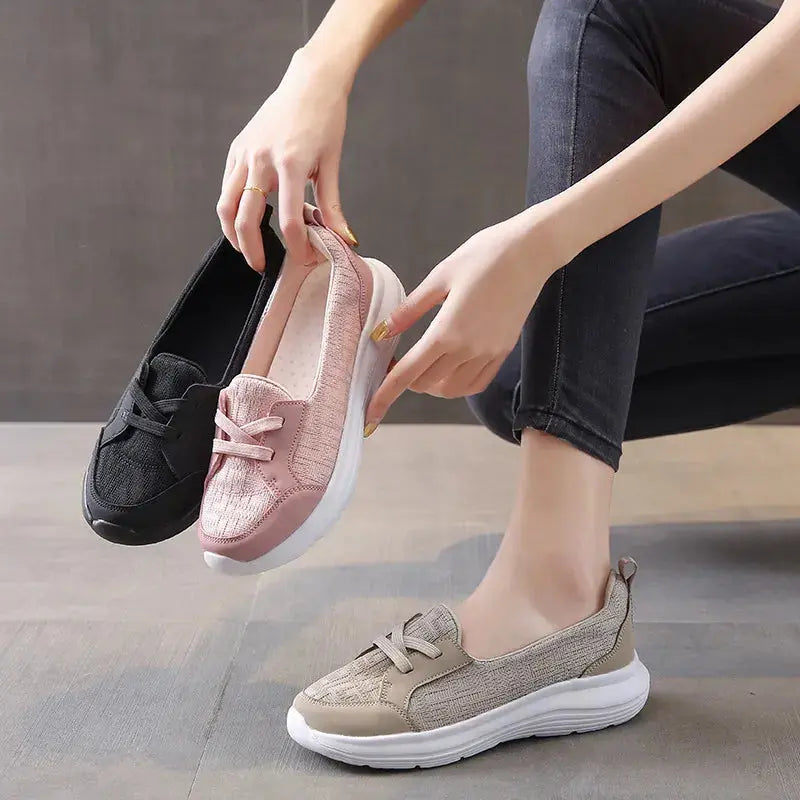 Round Toe Lace Up Sneakers eprolo