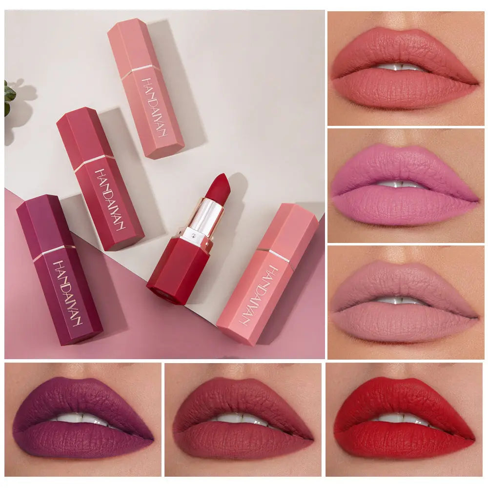 HANDAIYAN Matte Long Lasting Lipstick Lipstick Long Lasting Makeup Multi Color Lipsticks Look Good And Show Temperament eprolo