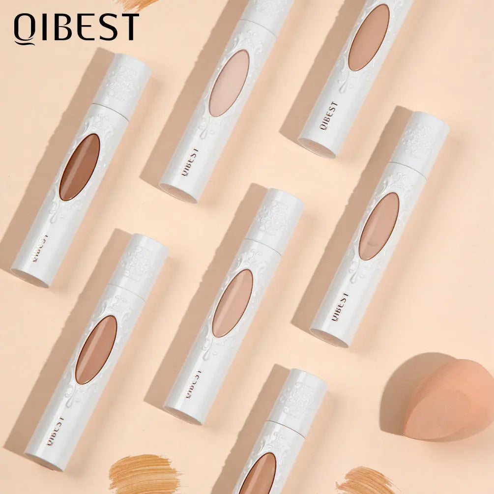 QIBEST Liquid Foundation Long Lasting Makeup Concealer Moisturizing Brightening Matte Natural Liquid Foundation Nude Makeup Repairing Liquid eprolo
