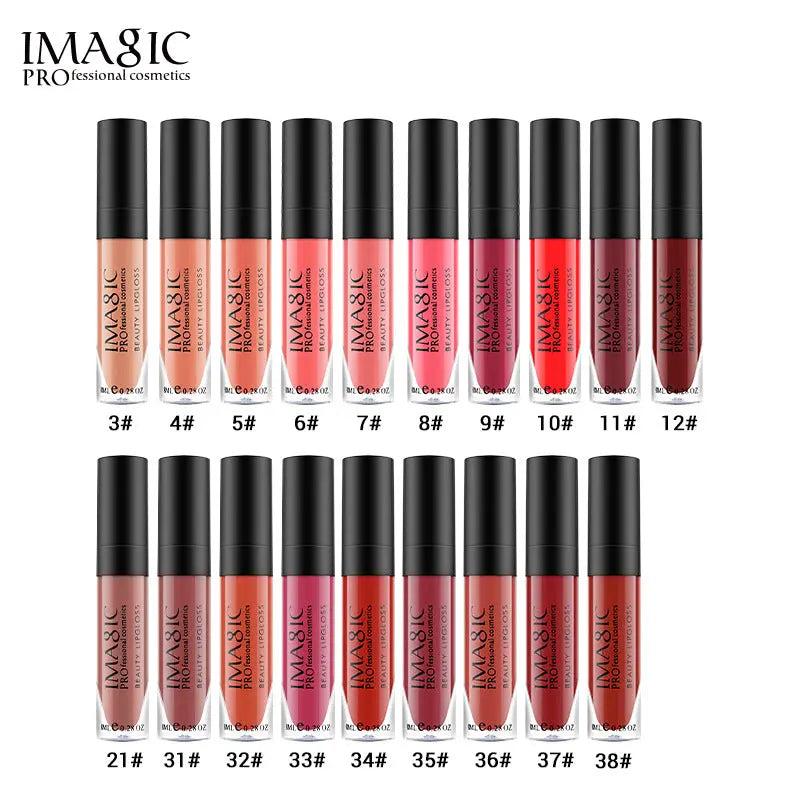 IMAGIC Non Stick Cup Matte Lip Gloss Moisturizing And Long Lasting Non Discoloring Lipstick Lip Glaze Biting Lip Makeup eprolo