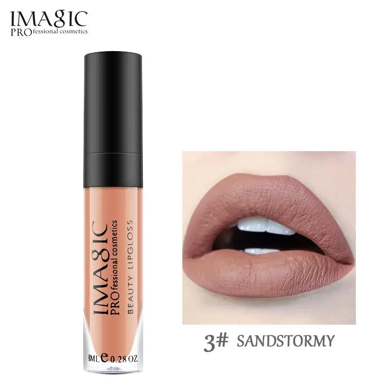 IMAGIC Non Stick Cup Matte Lip Gloss Moisturizing And Long Lasting Non Discoloring Lipstick Lip Glaze Biting Lip Makeup eprolo