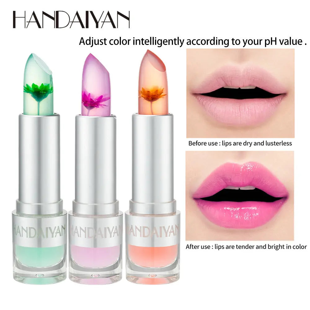 HANDAIYAN Warm Lipstick Flower Color Changing Moisturizing Lipstick Is Not Easy To Fade And Does Not Take Off Makeup eprolo