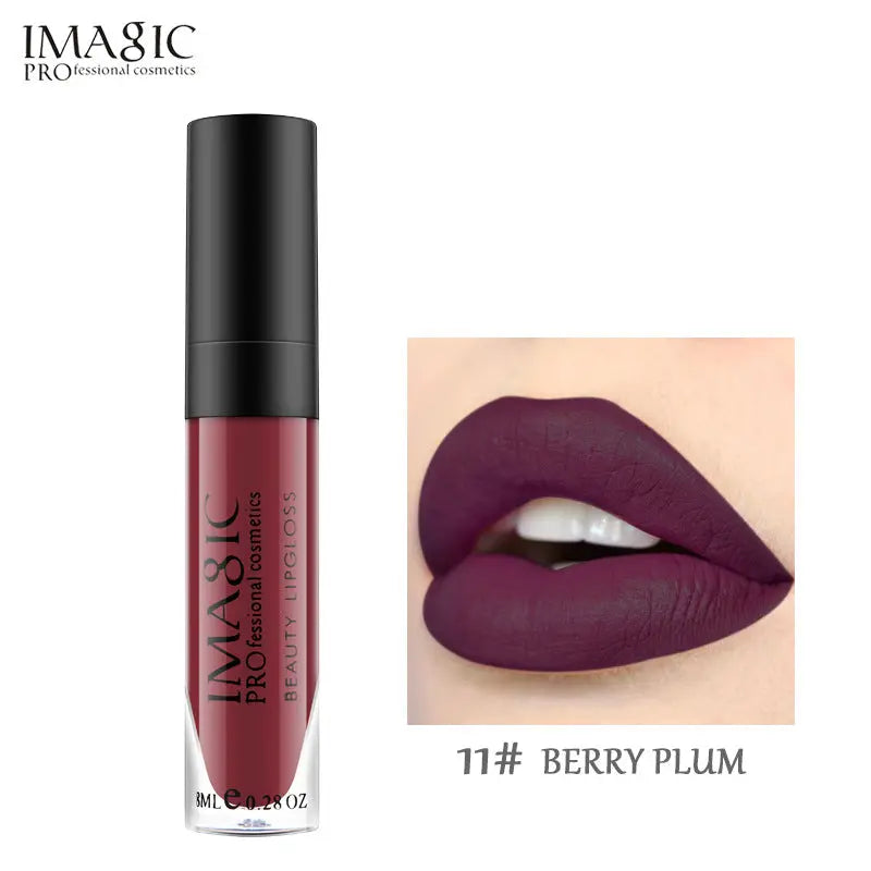 IMAGIC Non Stick Cup Matte Lip Gloss Moisturizing And Long Lasting Non Discoloring Lipstick Lip Glaze Biting Lip Makeup eprolo
