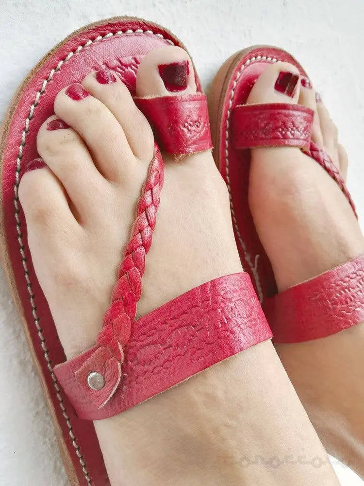 Sandalias de cuero.Marron oscuro Hecho a mano