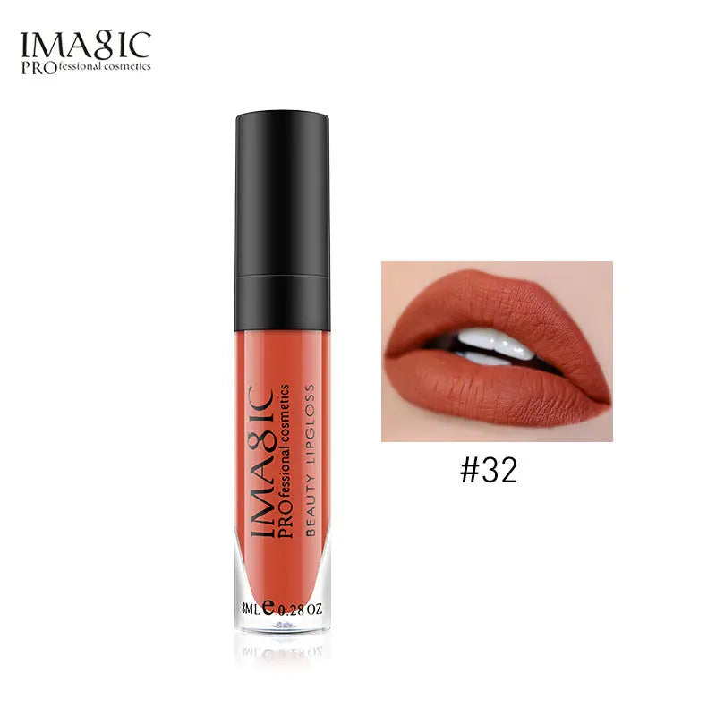 IMAGIC Non Stick Cup Matte Lip Gloss Moisturizing And Long Lasting Non Discoloring Lipstick Lip Glaze Biting Lip Makeup eprolo