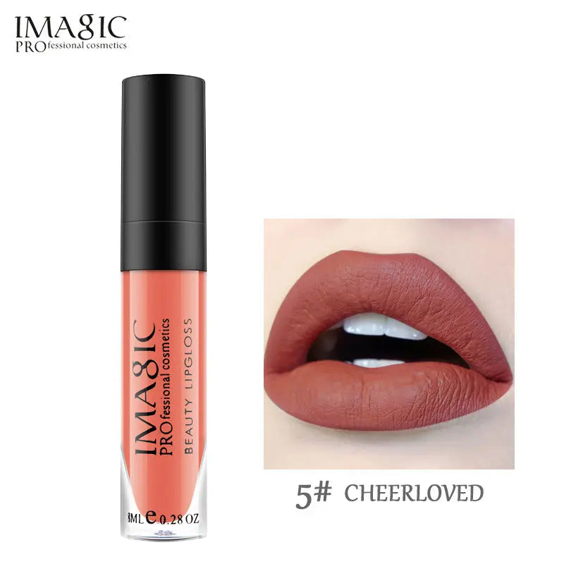 IMAGIC Non Stick Cup Matte Lip Gloss Moisturizing And Long Lasting Non Discoloring Lipstick Lip Glaze Biting Lip Makeup eprolo
