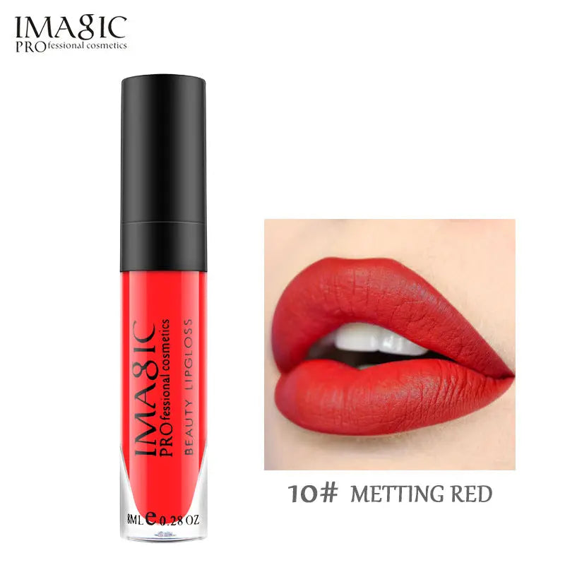 IMAGIC Non Stick Cup Matte Lip Gloss Moisturizing And Long Lasting Non Discoloring Lipstick Lip Glaze Biting Lip Makeup eprolo