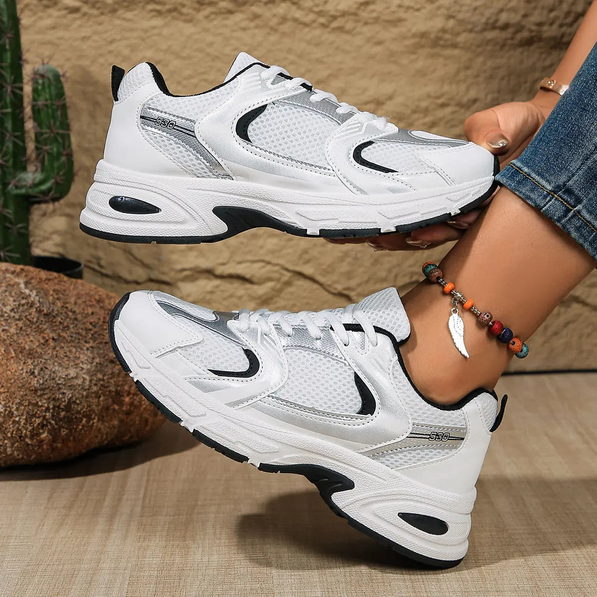 Sapatilhas Casual em Mesh para Mulher — Conforto Diário