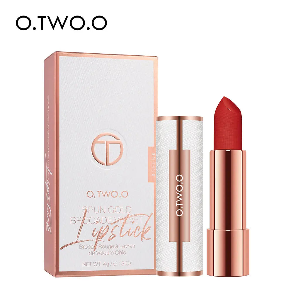 O.TWO.O Matte Lipstick Nude Brown Red Lips Makeup Velvet Silky Smooth Texture Long Lasting Waterproof Lip Stick 12 Colors eprolo