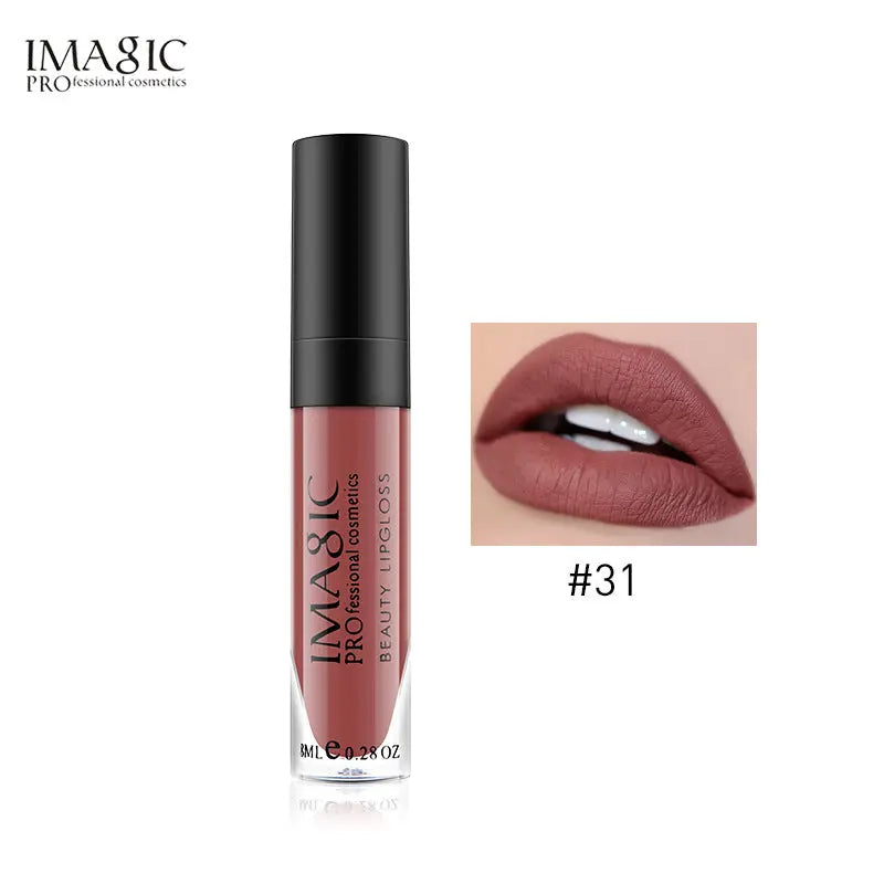 IMAGIC Non Stick Cup Matte Lip Gloss Moisturizing And Long Lasting Non Discoloring Lipstick Lip Glaze Biting Lip Makeup eprolo