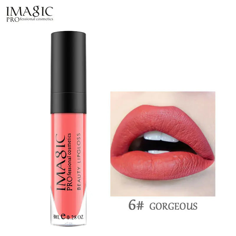 IMAGIC Non Stick Cup Matte Lip Gloss Moisturizing And Long Lasting Non Discoloring Lipstick Lip Glaze Biting Lip Makeup eprolo