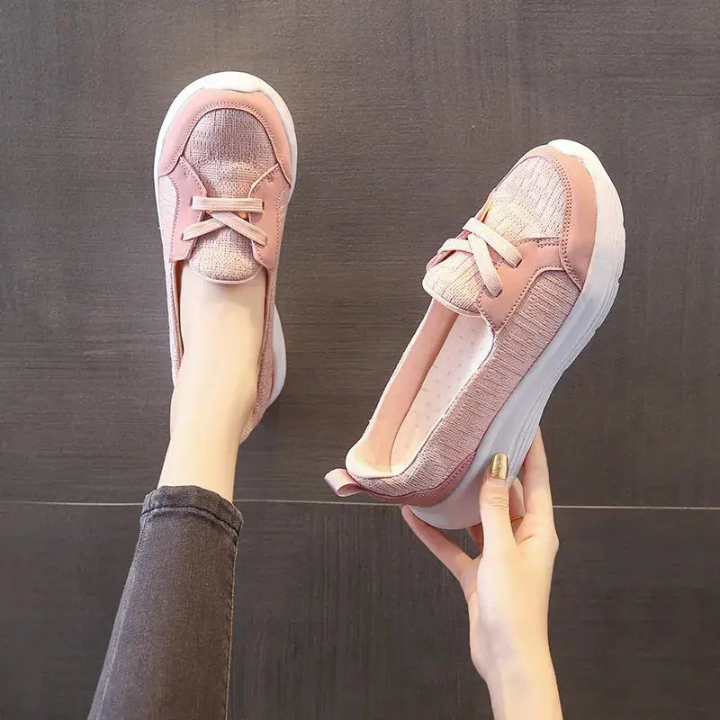 Round Toe Lace Up Sneakers eprolo