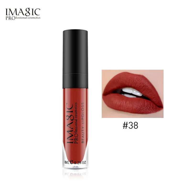 IMAGIC Non Stick Cup Matte Lip Gloss Moisturizing And Long Lasting Non Discoloring Lipstick Lip Glaze Biting Lip Makeup eprolo