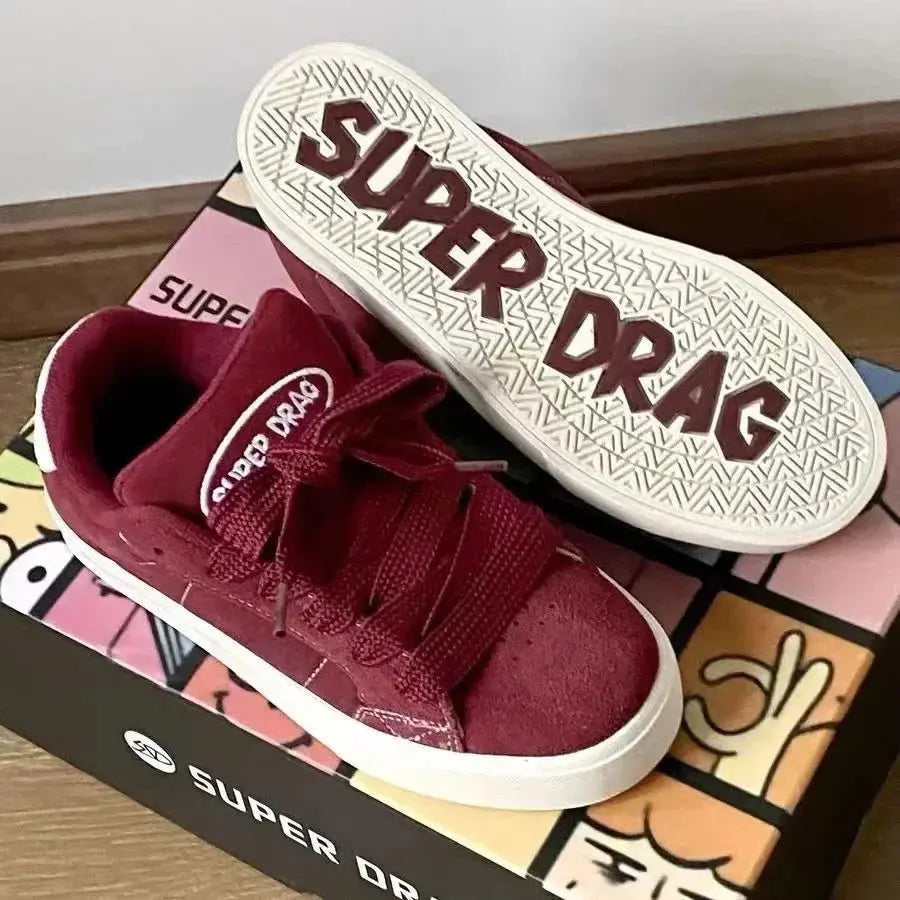 Fashion Lace-up Chunky Sneakers Spring Skateboard Shoes for Women Casual Tenis Woman Street Platform Vulcanized Shoes eprolo