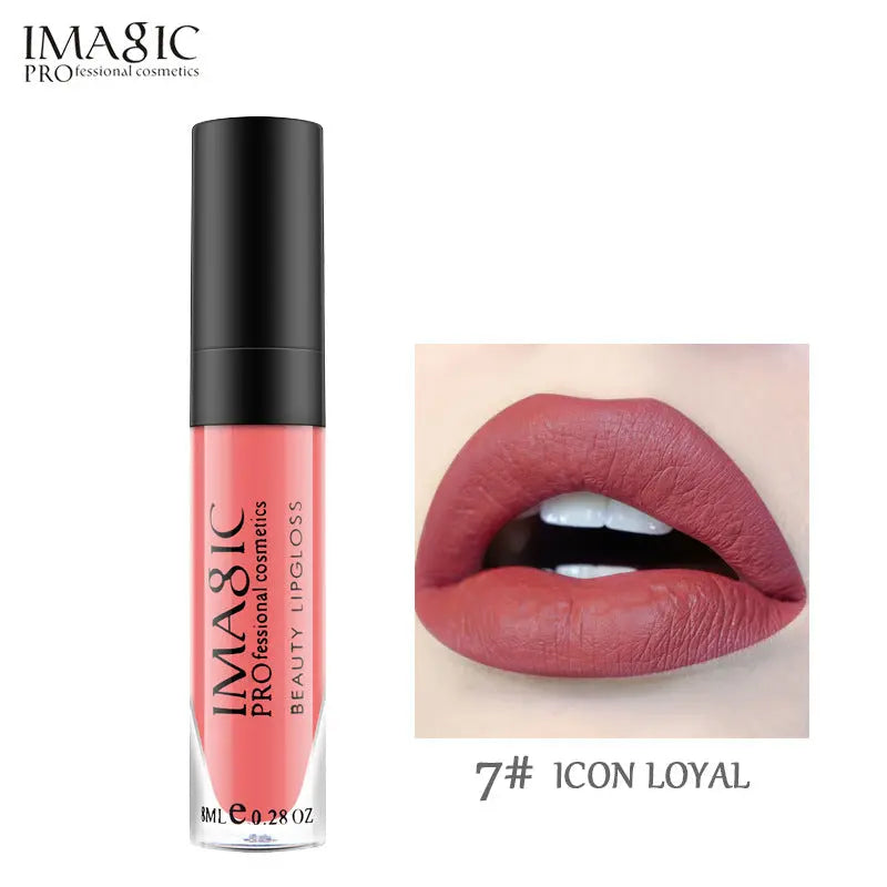 IMAGIC Non Stick Cup Matte Lip Gloss Moisturizing And Long Lasting Non Discoloring Lipstick Lip Glaze Biting Lip Makeup eprolo