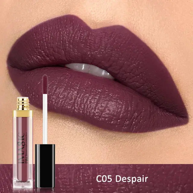 IMAGIC Waterproof Lip Gloss Matte Liquid Lipstick Matte Lipstick Lipkit Cosmetics Makeup Nude 12color eprolo
