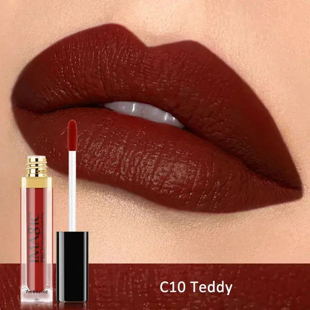IMAGIC Waterproof Lip Gloss Matte Liquid Lipstick Matte Lipstick Lipkit Cosmetics Makeup Nude 12color eprolo