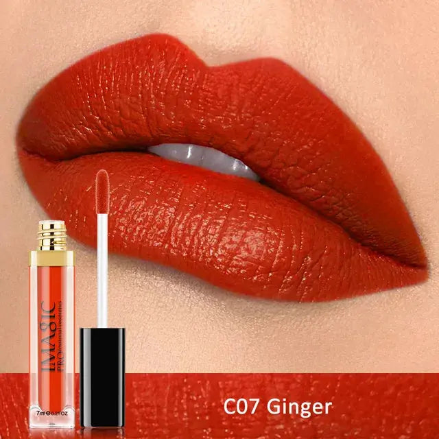 IMAGIC Waterproof Lip Gloss Matte Liquid Lipstick Matte Lipstick Lipkit Cosmetics Makeup Nude 12color eprolo