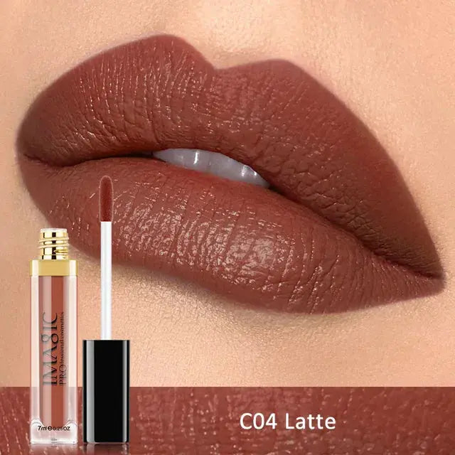 IMAGIC Waterproof Lip Gloss Matte Liquid Lipstick Matte Lipstick Lipkit Cosmetics Makeup Nude 12color eprolo