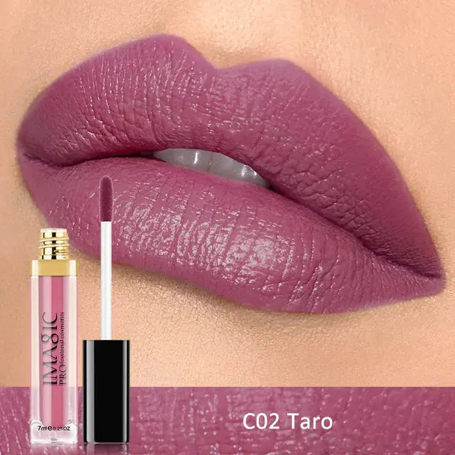 IMAGIC Waterproof Lip Gloss Matte Liquid Lipstick Matte Lipstick Lipkit Cosmetics Makeup Nude 12color eprolo