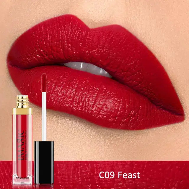 IMAGIC Waterproof Lip Gloss Matte Liquid Lipstick Matte Lipstick Lipkit Cosmetics Makeup Nude 12color eprolo