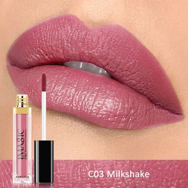 IMAGIC Waterproof Lip Gloss Matte Liquid Lipstick Matte Lipstick Lipkit Cosmetics Makeup Nude 12color eprolo