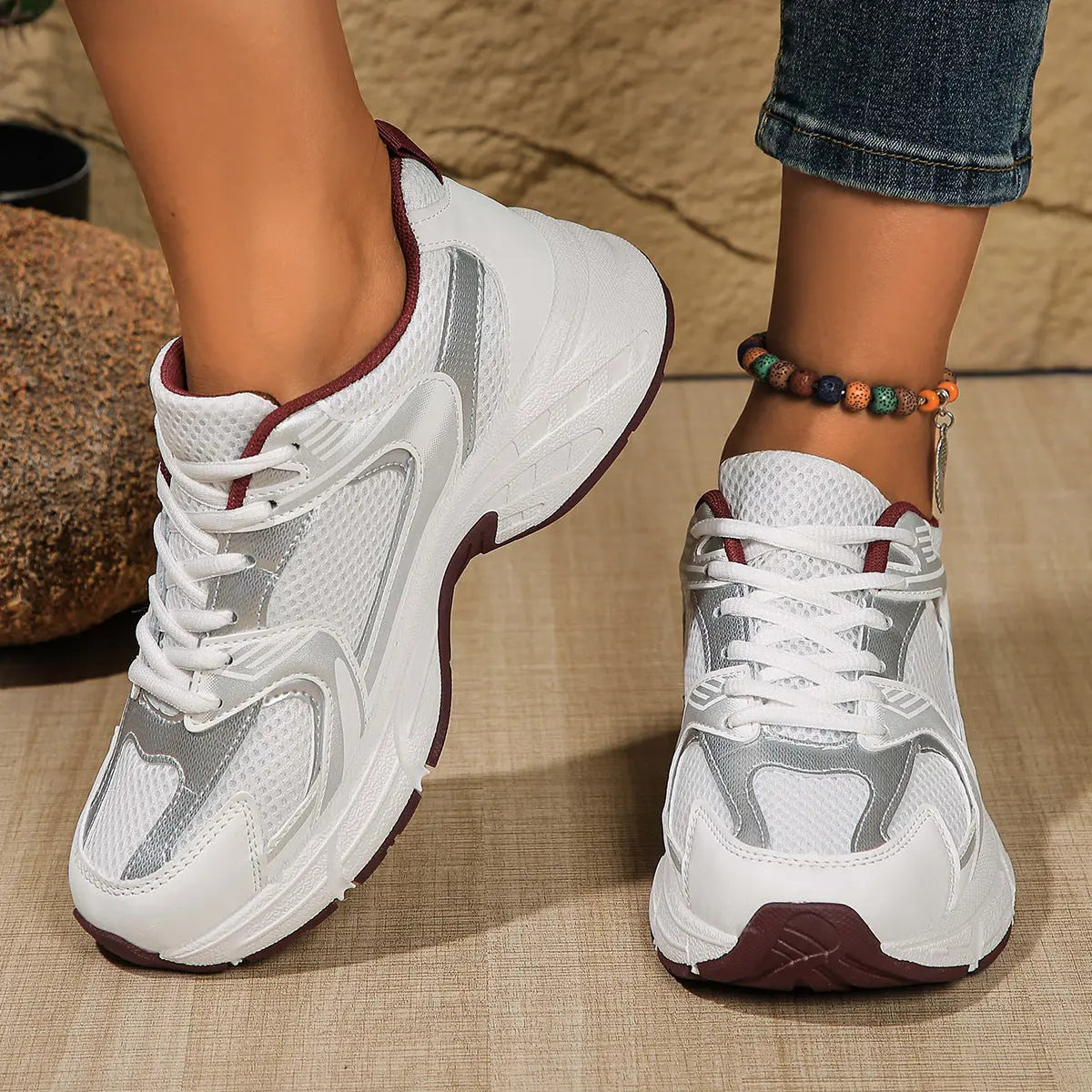 Sapatilhas Casual em Mesh para Mulher — Conforto Diário
