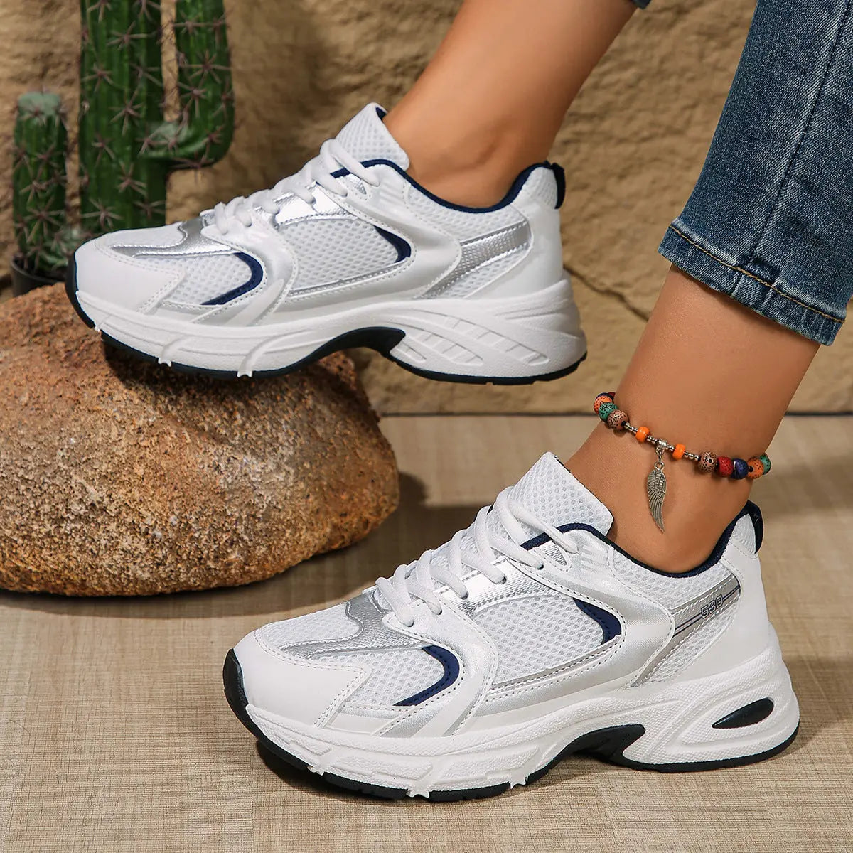 Sapatilhas Casual em Mesh para Mulher — Conforto Diário