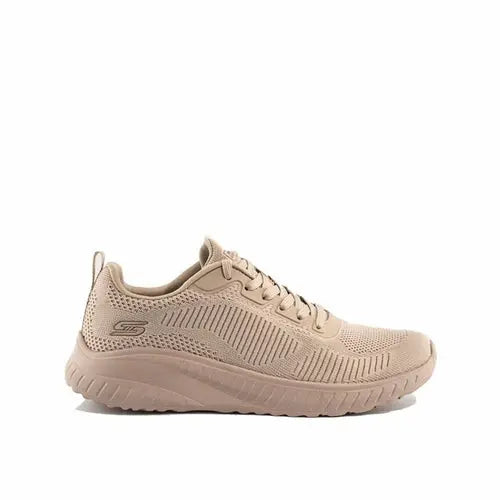 Sports Trainers for Women Skechers Bobs Squad Chaos Face Off Beige C2C PRODUCTS
