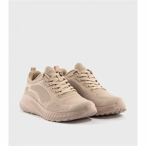 Sports Trainers for Women Skechers Bobs Squad Chaos Face Off Beige