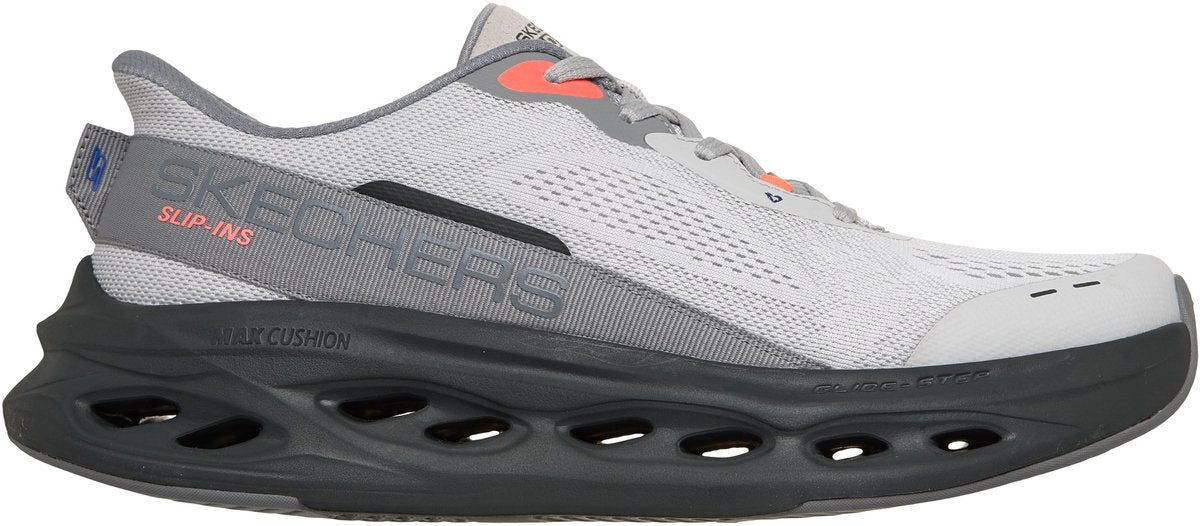 Skechers max cushioning glide-step men's sports shoes - gray black