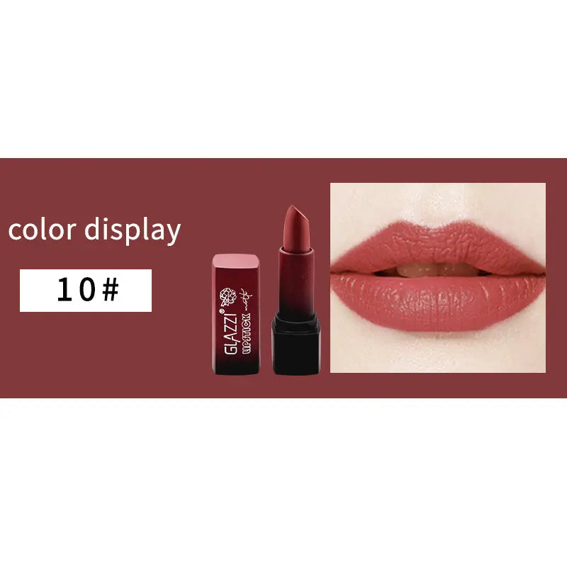 Small Square Tube Matte Matte Not Easy To Fall Off Lipstick Smooth Moisturizing Not Pull Dry Lasting Color Portable Lipstick Makeup eprolo