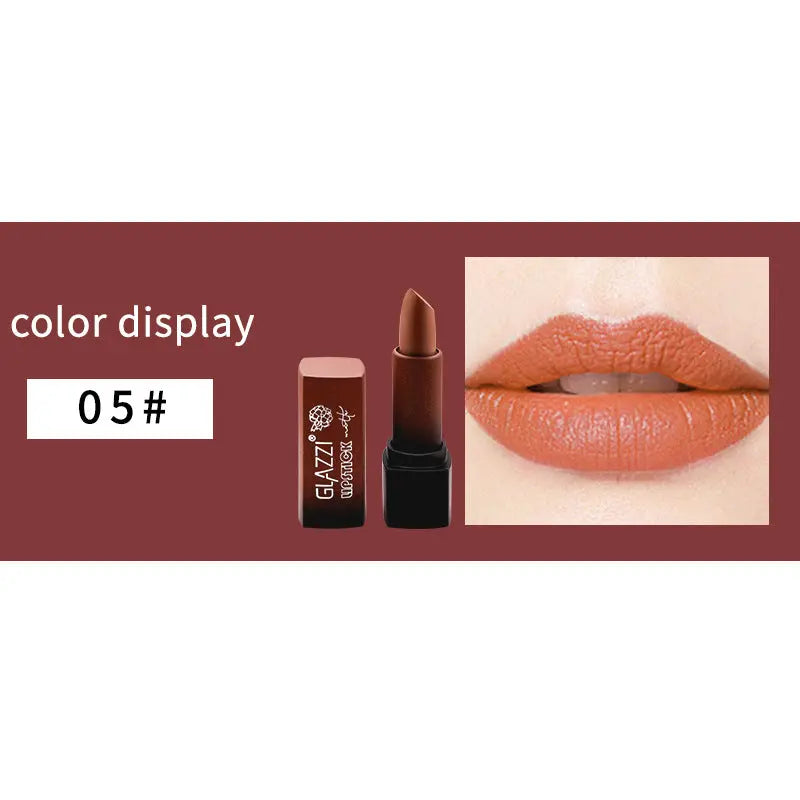 Small Square Tube Matte Matte Not Easy To Fall Off Lipstick Smooth Moisturizing Not Pull Dry Lasting Color Portable Lipstick Makeup eprolo
