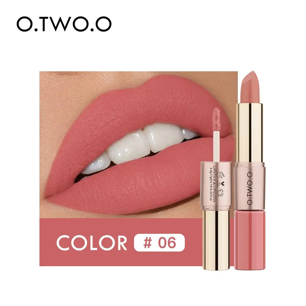 O.TWO.O 12 Colors Lips Makeup Lipstick  Lip Gloss Long Lasting Moisture Cosmetic Lipstick Red Lip Matte Lipstick Waterproof eprolo