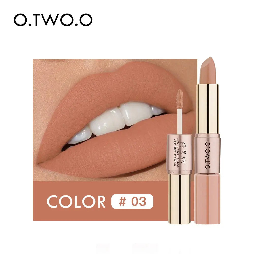 O.TWO.O 12 Colors Lips Makeup Lipstick  Lip Gloss Long Lasting Moisture Cosmetic Lipstick Red Lip Matte Lipstick Waterproof eprolo