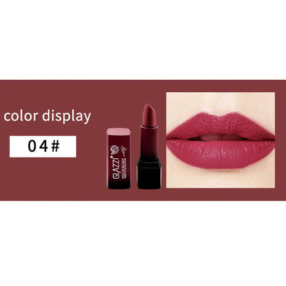 Small Square Tube Matte Matte Not Easy To Fall Off Lipstick Smooth Moisturizing Not Pull Dry Lasting Color Portable Lipstick Makeup eprolo
