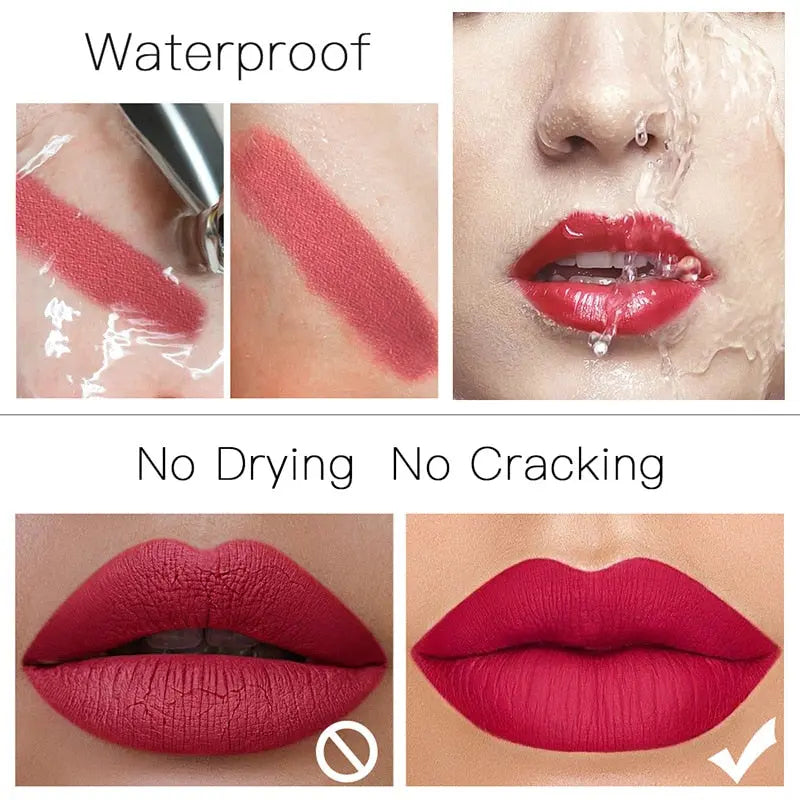 Make Up Waterproof Nude Lipstick Long Lasting Liquid Matte Lipstick Kit Lip Gloss Cosmetics Lipgloss Lip Makeup eprolo
