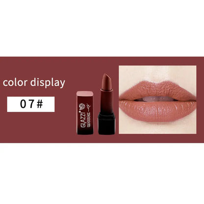 Small Square Tube Matte Matte Not Easy To Fall Off Lipstick Smooth Moisturizing Not Pull Dry Lasting Color Portable Lipstick Makeup eprolo