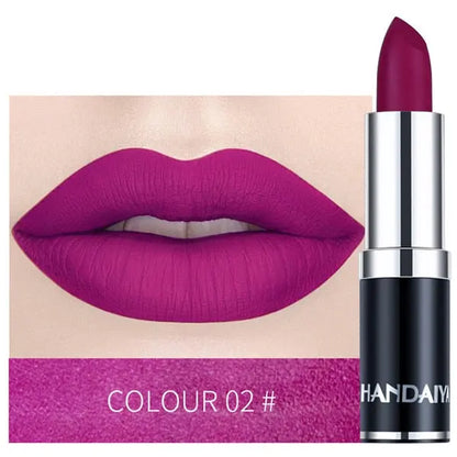 1PC 12 Colors Matte Lipstick Waterproof Long Lasting Sexy Purple Lipstick Pigments Easy to Wear Lip Makeup No Fade Away TSLM2 eprolo