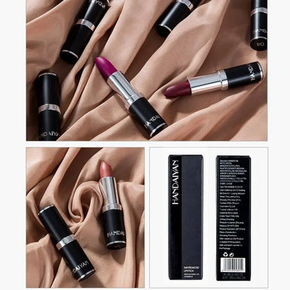 1PC 12 Colors Matte Lipstick Waterproof Long Lasting Sexy Purple Lipstick Pigments Easy to Wear Lip Makeup No Fade Away TSLM2 eprolo
