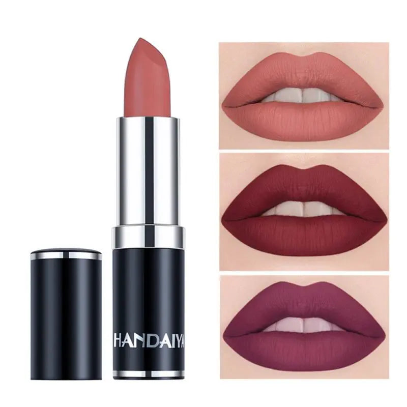 1PC 12 Colors Matte Lipstick Waterproof Long Lasting Sexy Purple Lipstick Pigments Easy to Wear Lip Makeup No Fade Away TSLM2 eprolo