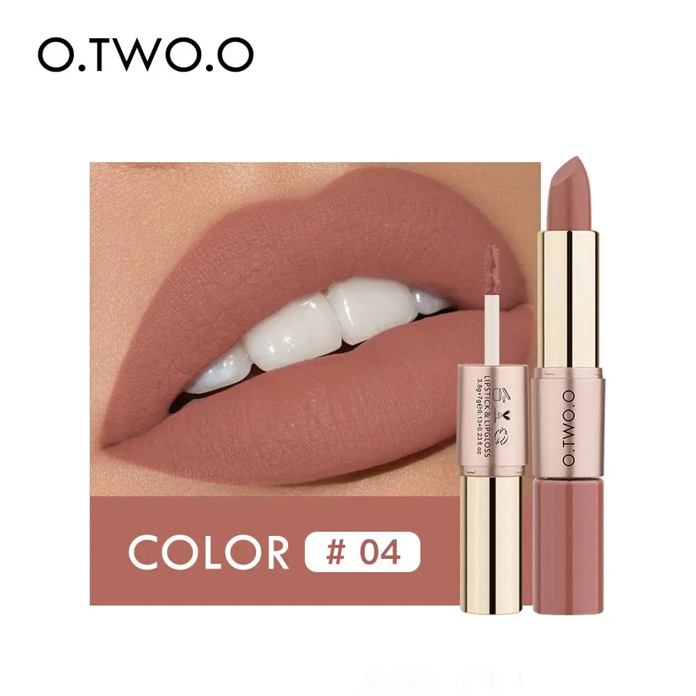 O.TWO.O 12 Colors Lips Makeup Lipstick  Lip Gloss Long Lasting Moisture Cosmetic Lipstick Red Lip Matte Lipstick Waterproof eprolo