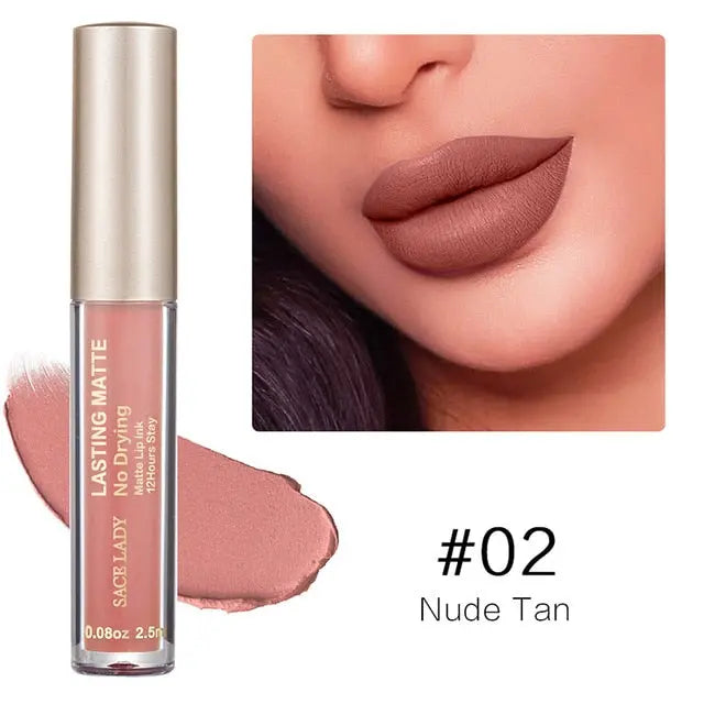 Make Up Waterproof Nude Lipstick Long Lasting Liquid Matte Lipstick Kit Lip Gloss Cosmetics Lipgloss Lip Makeup eprolo