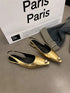Flats Sandals Elegant Women Shoes Outdoor Female Footwear Shallow Fashion Metal Slides Ladies Sandals Shoes eprolo