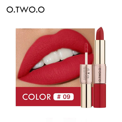 O.TWO.O 12 Colors Lips Makeup Lipstick  Lip Gloss Long Lasting Moisture Cosmetic Lipstick Red Lip Matte Lipstick Waterproof eprolo