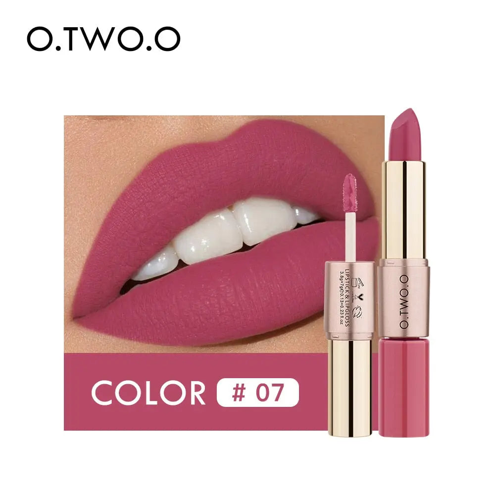 O.TWO.O 12 Colors Lips Makeup Lipstick  Lip Gloss Long Lasting Moisture Cosmetic Lipstick Red Lip Matte Lipstick Waterproof eprolo
