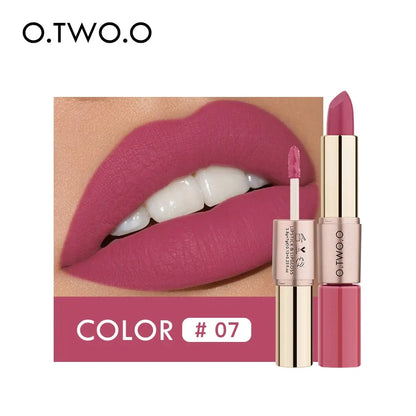 O.TWO.O 12 Colors Lips Makeup Lipstick  Lip Gloss Long Lasting Moisture Cosmetic Lipstick Red Lip Matte Lipstick Waterproof eprolo