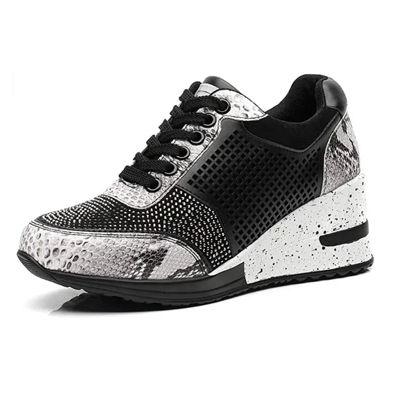 Women Height Increasing Walking Jogging Sneakers 6.5 CM Increase Gold Silver Ladies Sport Running Shoes Comfortable Girl Shoes eprolo