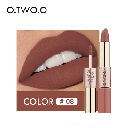O.TWO.O 12 Colors Lips Makeup Lipstick  Lip Gloss Long Lasting Moisture Cosmetic Lipstick Red Lip Matte Lipstick Waterproof eprolo